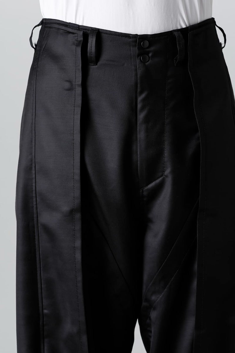 Cupro/Wool Satin Wide Pants