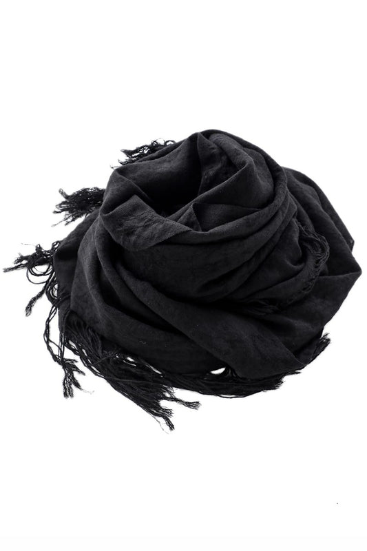 Wool Shrink Big Stole Black