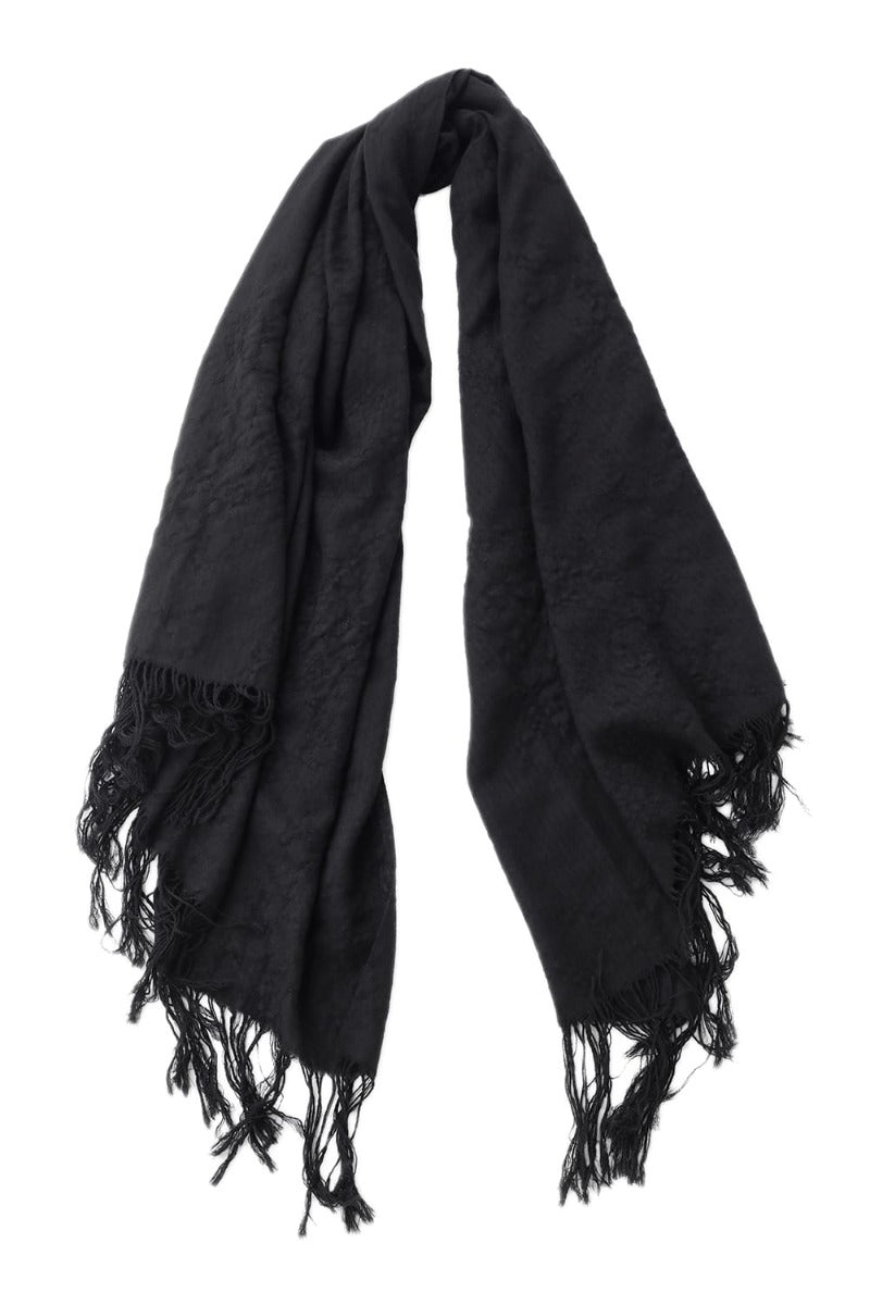 Wool Shrink Big Stole Black