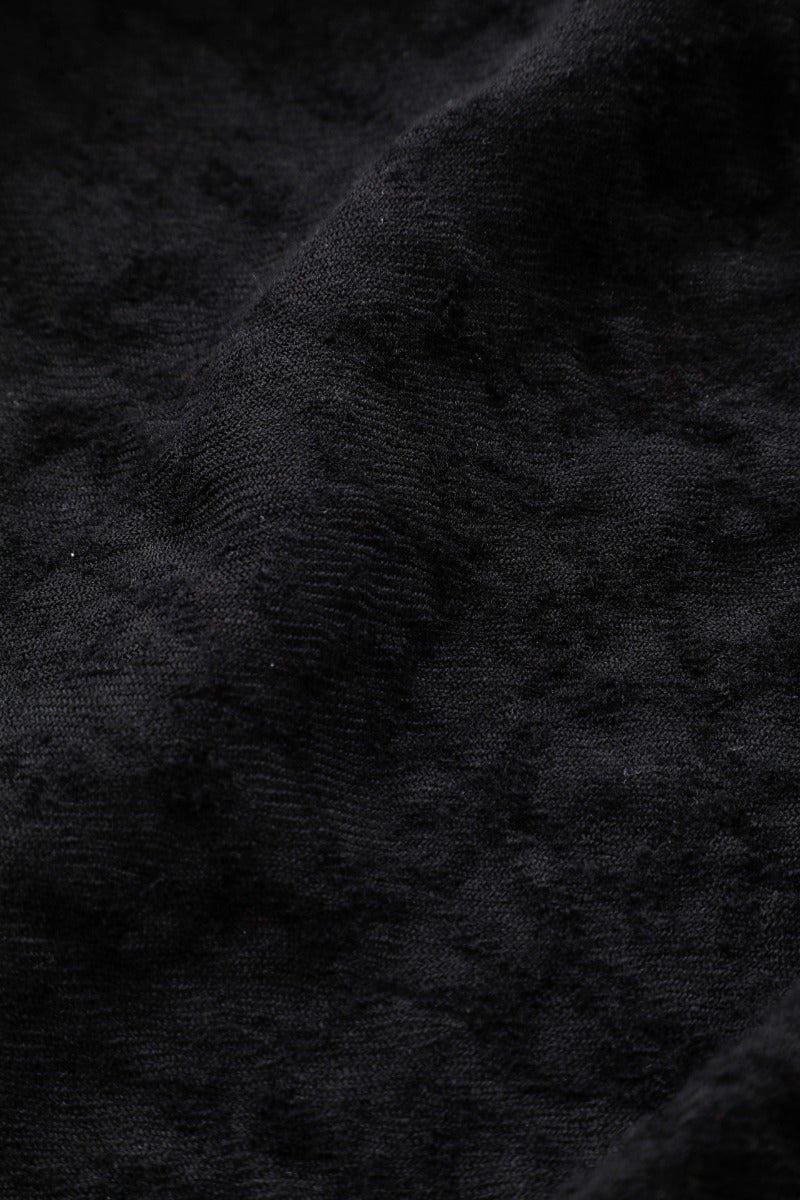 Wool Shrink Big Stole Black