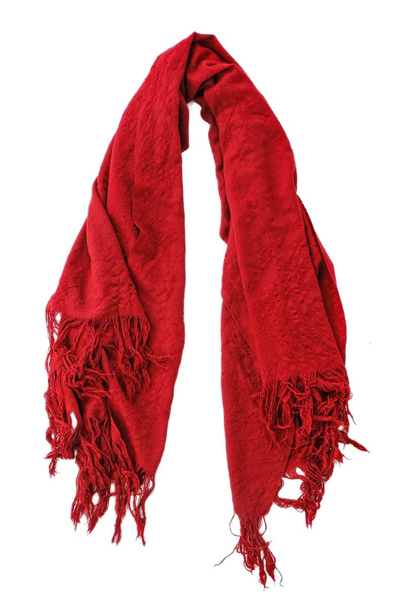 Wool Shrink Big Stole Red