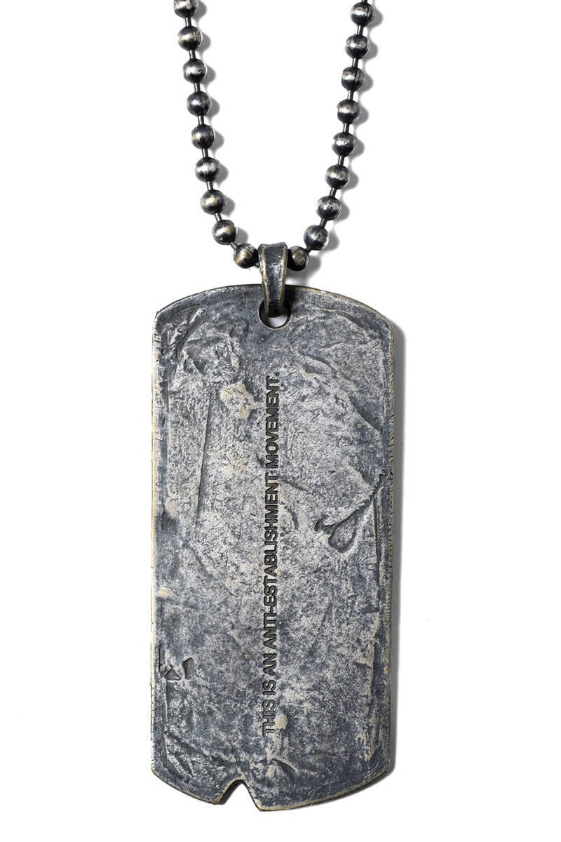 ドッグタグ ネックレス シルバー