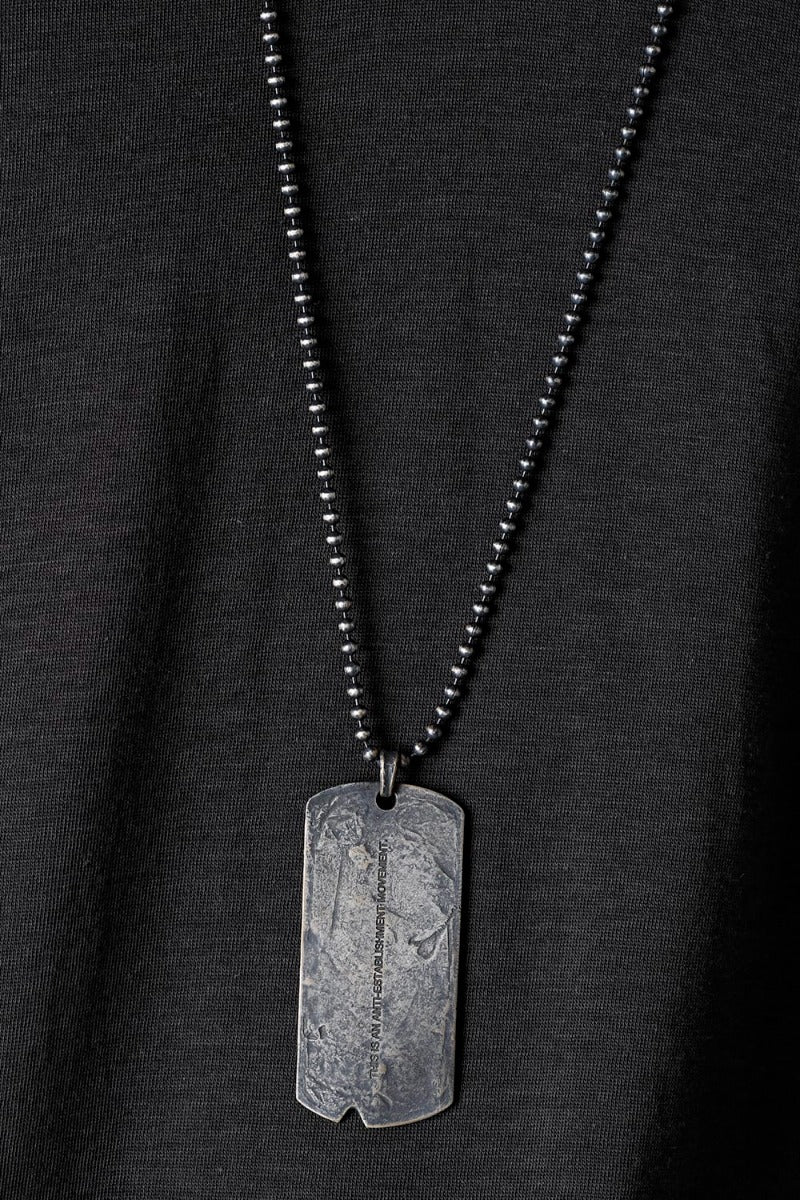 ドッグタグ ネックレス シルバー