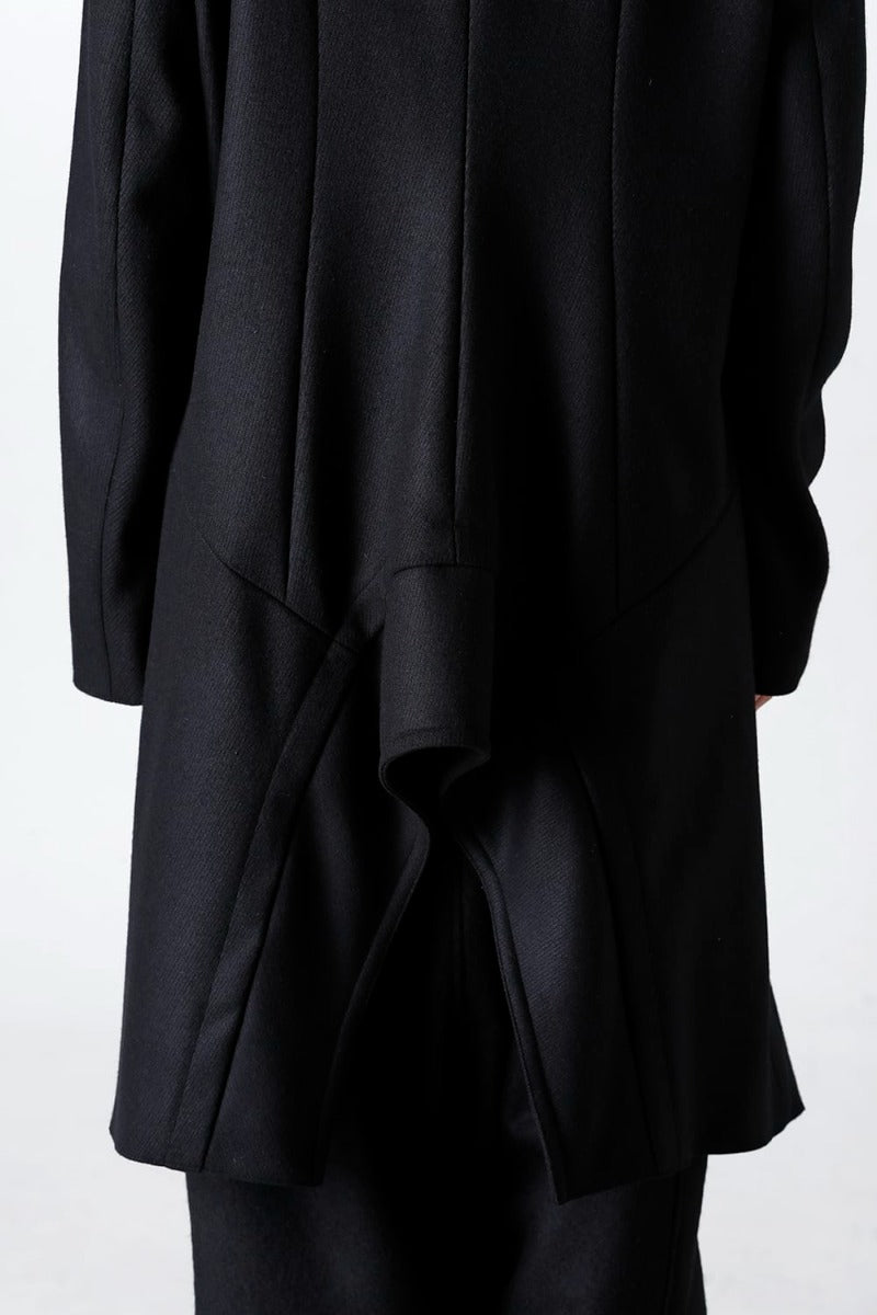 Wool/Cashmere Kersey Melton Coat