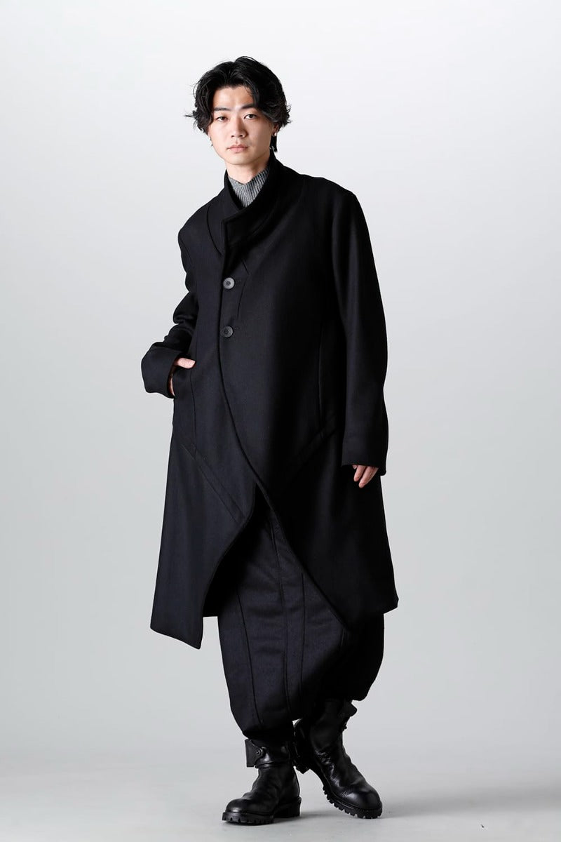 Wool/Cashmere Kersey Melton Coat