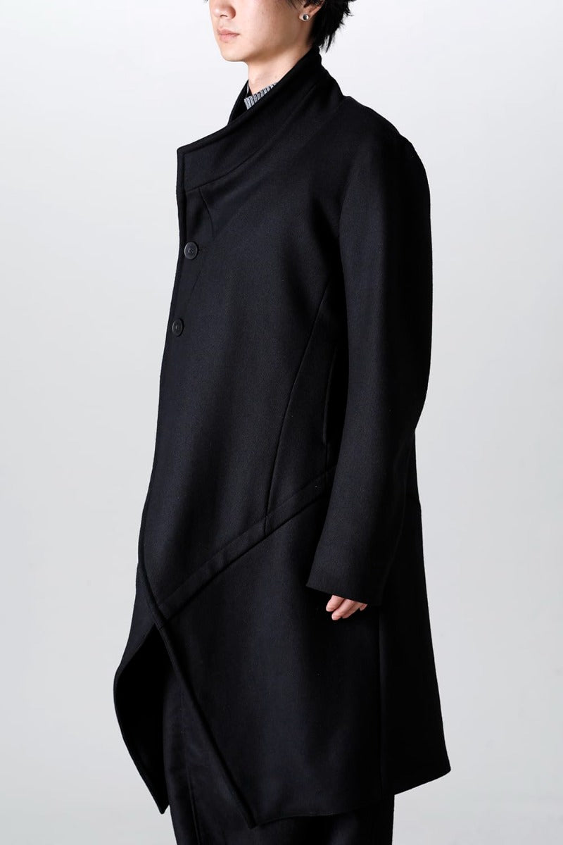 Wool/Cashmere Kersey Melton Coat