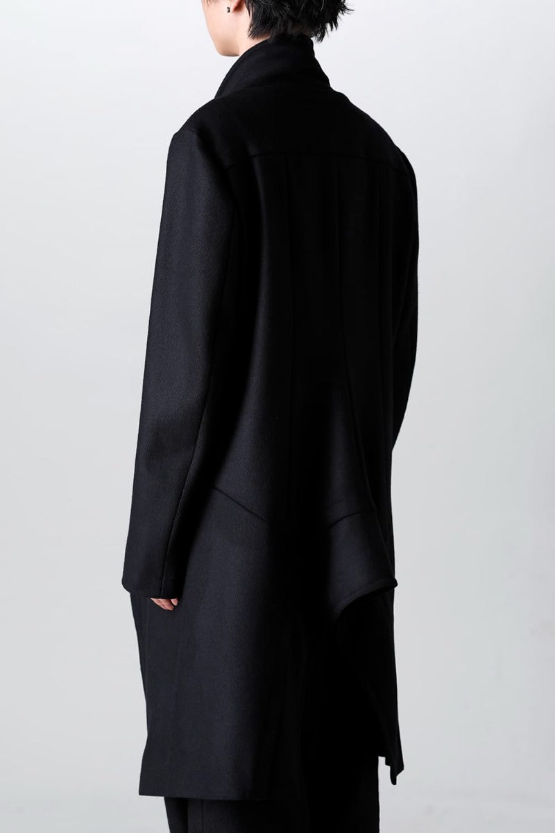 Wool/Cashmere Kersey Melton Coat