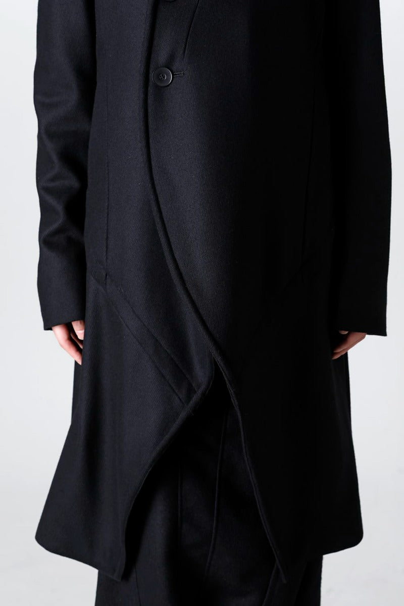 Wool/Cashmere Kersey Melton Coat