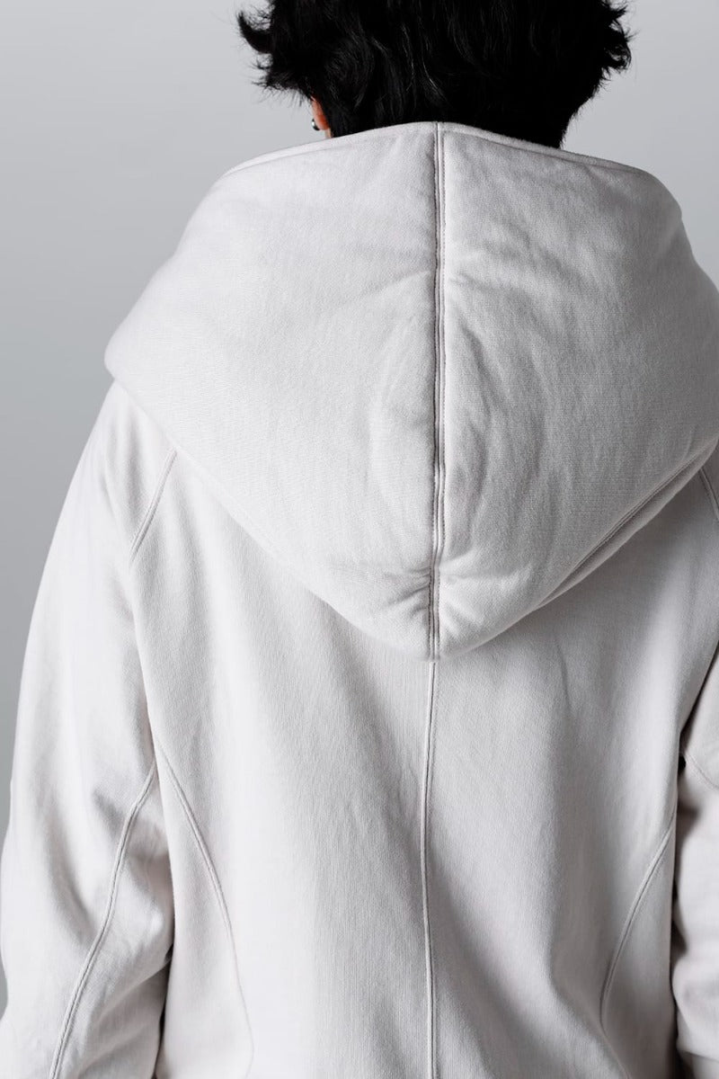 Cotton Sweat Glitch Zip Up Hoodie Plaster