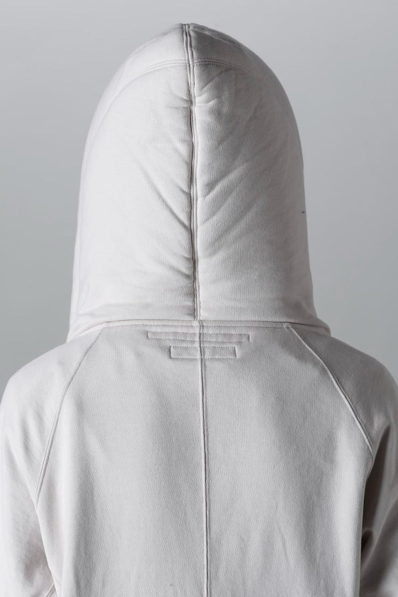 Cotton Sweat Glitch Zip Up Hoodie Plaster