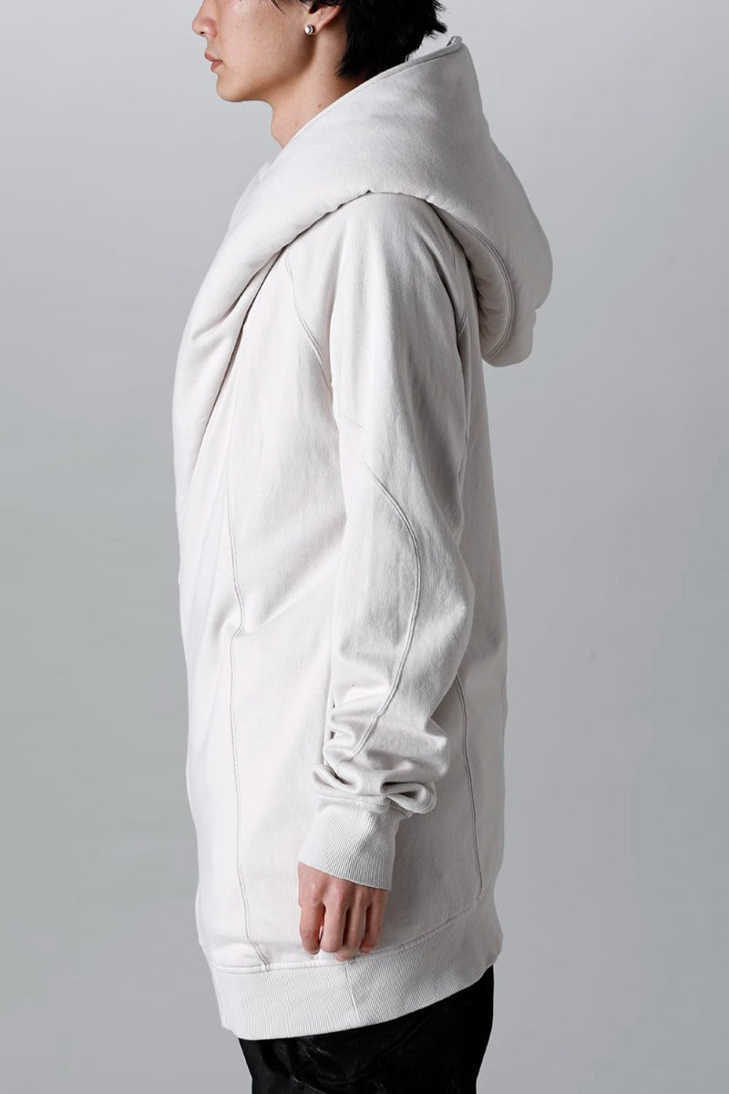 Cotton Sweat Glitch Zip Up Hoodie Plaster