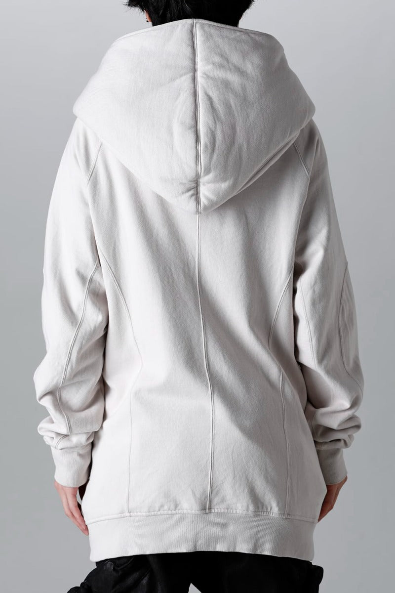 Cotton Sweat Glitch Zip Up Hoodie Plaster