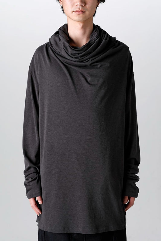 Cowl Neck Long sleeve Cutsewn Dark Gray