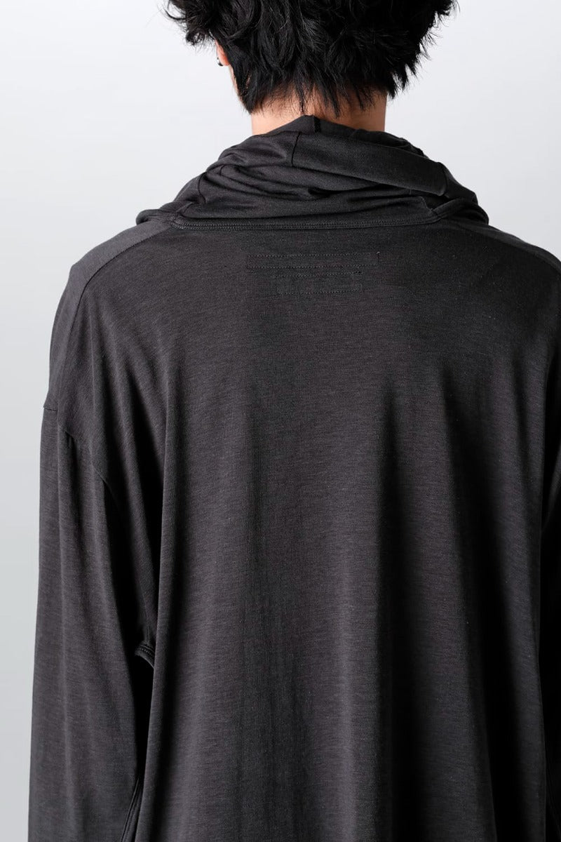 Cowl Neck Long sleeve Cutsewn Dark Gray