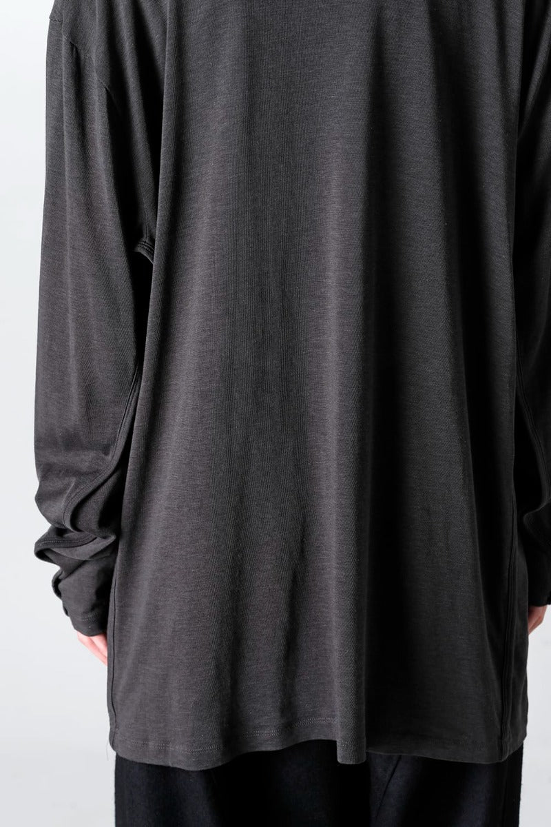 Cowl Neck Long sleeve Cutsewn Dark Gray