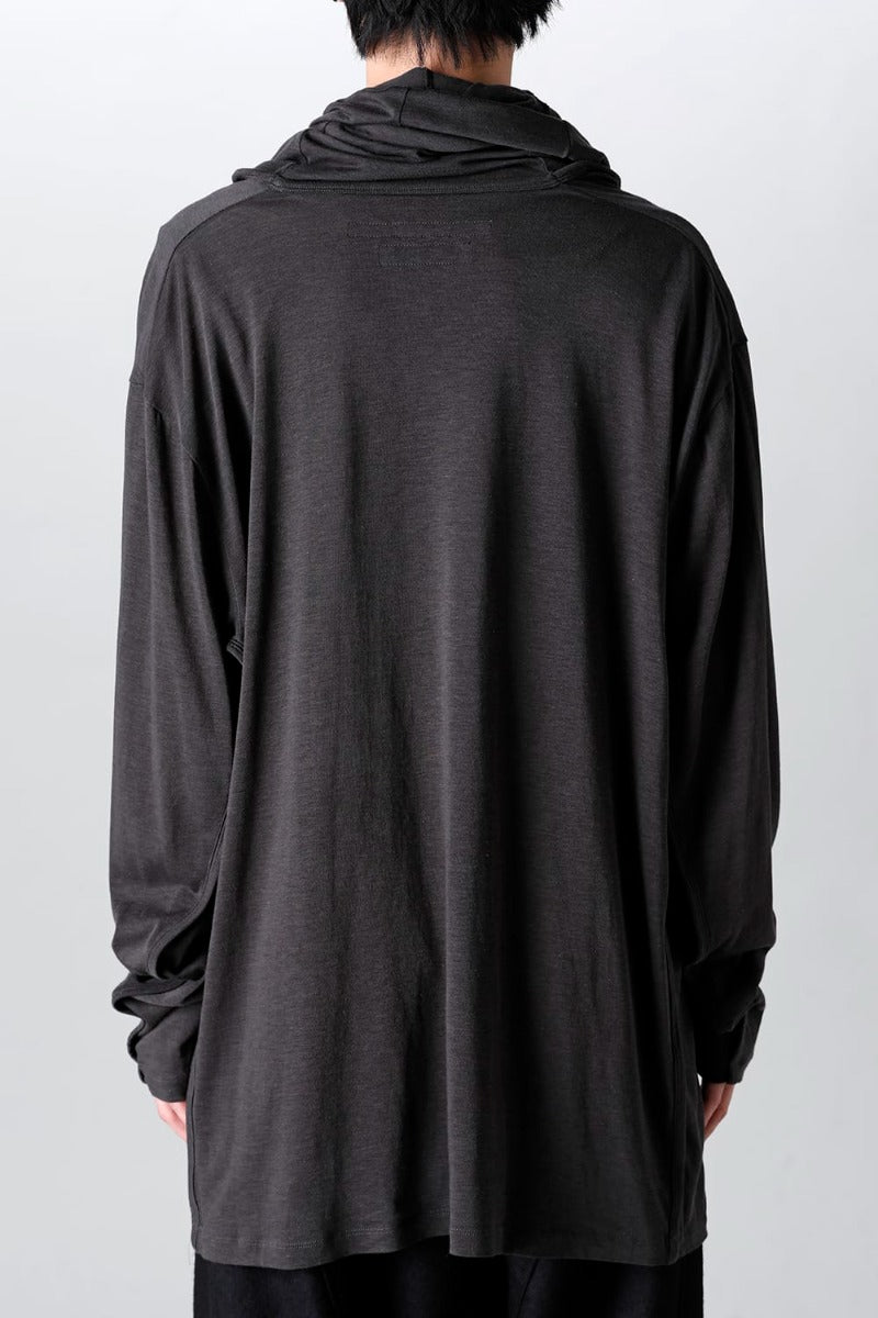 Cowl Neck Long sleeve Cutsewn Dark Gray