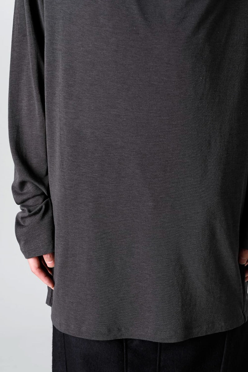 Cowl Neck Long sleeve Cutsewn Dark Gray