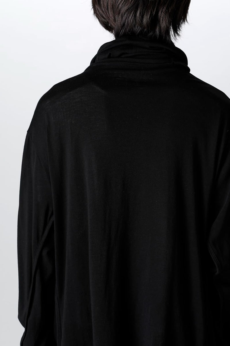 Cowl Neck Long sleeve Cutsewn Black