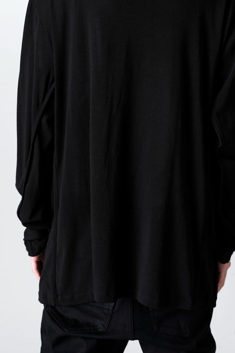 Cowl Neck Long sleeve Cutsewn Black