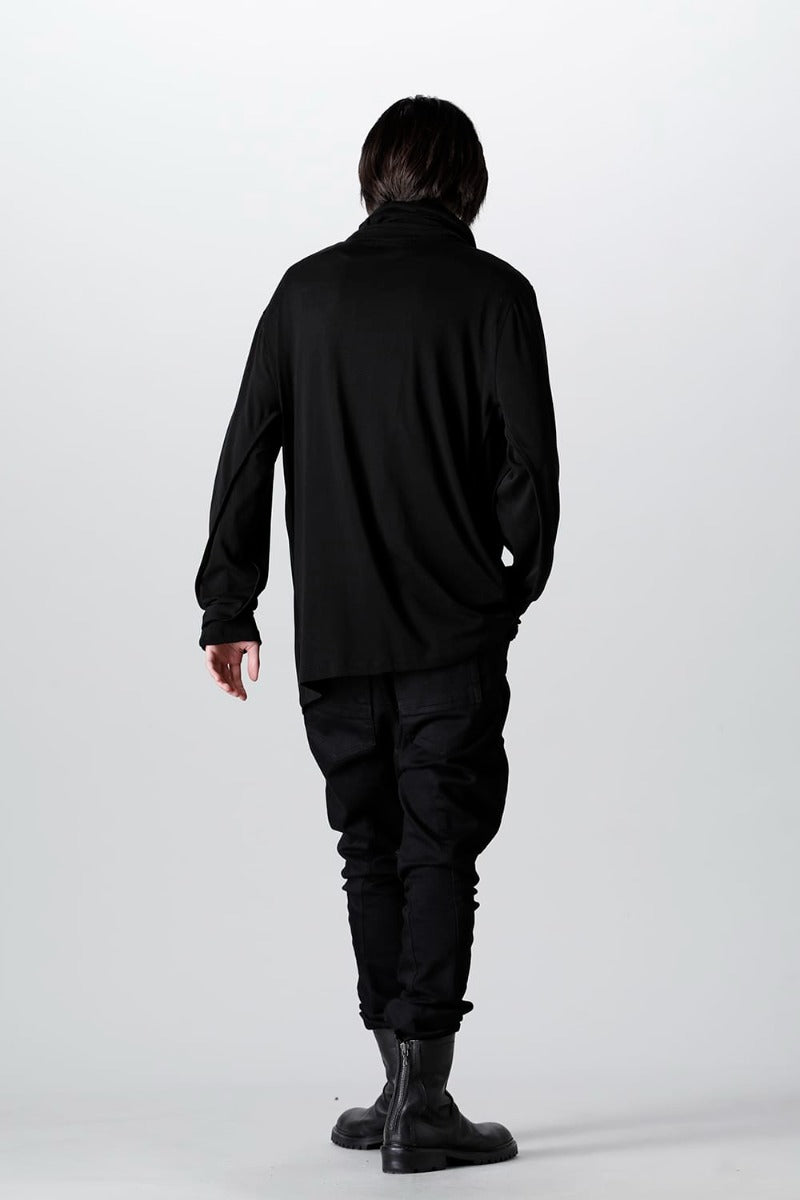 Cowl Neck Long sleeve Cutsewn Black