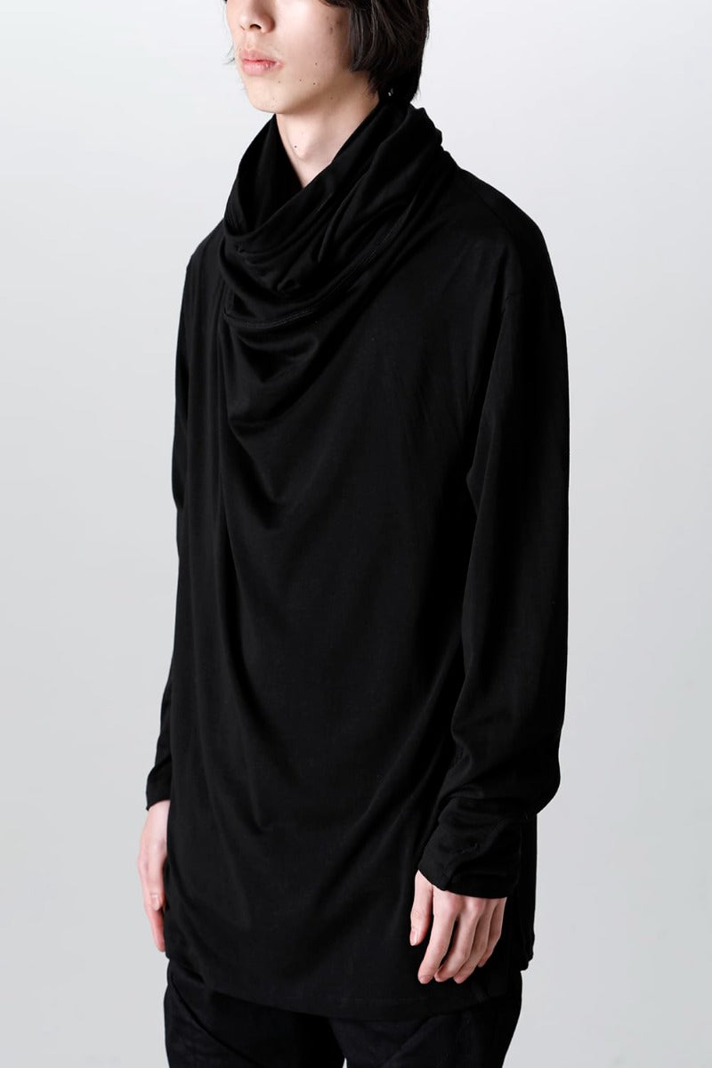 Cowl Neck Long sleeve Cutsewn Black