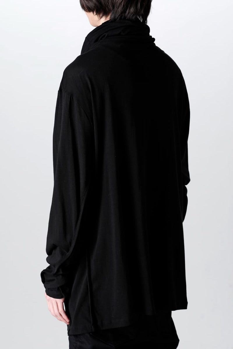 Cowl Neck Long sleeve Cutsewn Black