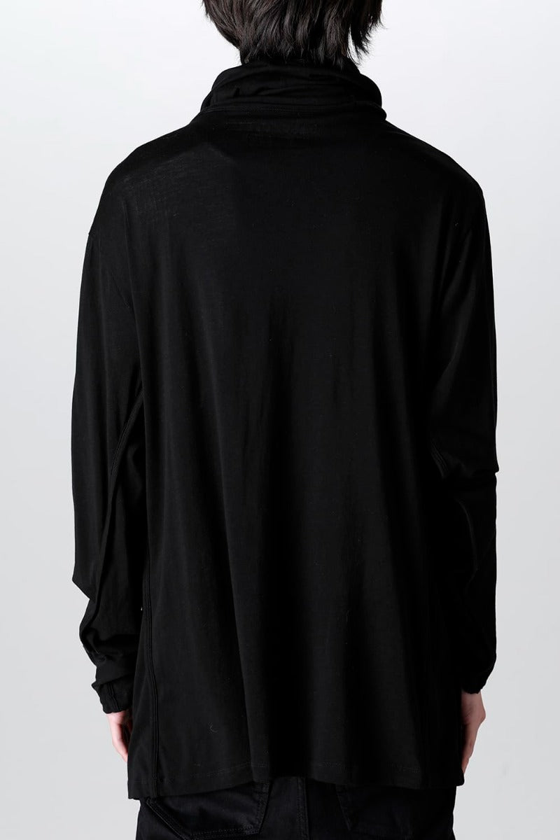 Cowl Neck Long sleeve Cutsewn Black