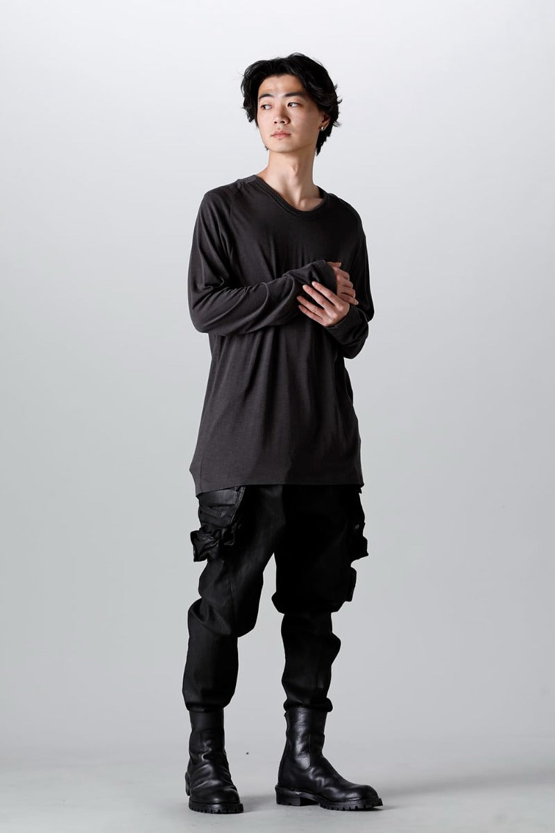 ロングスリーブ カットソー ダーク グレー