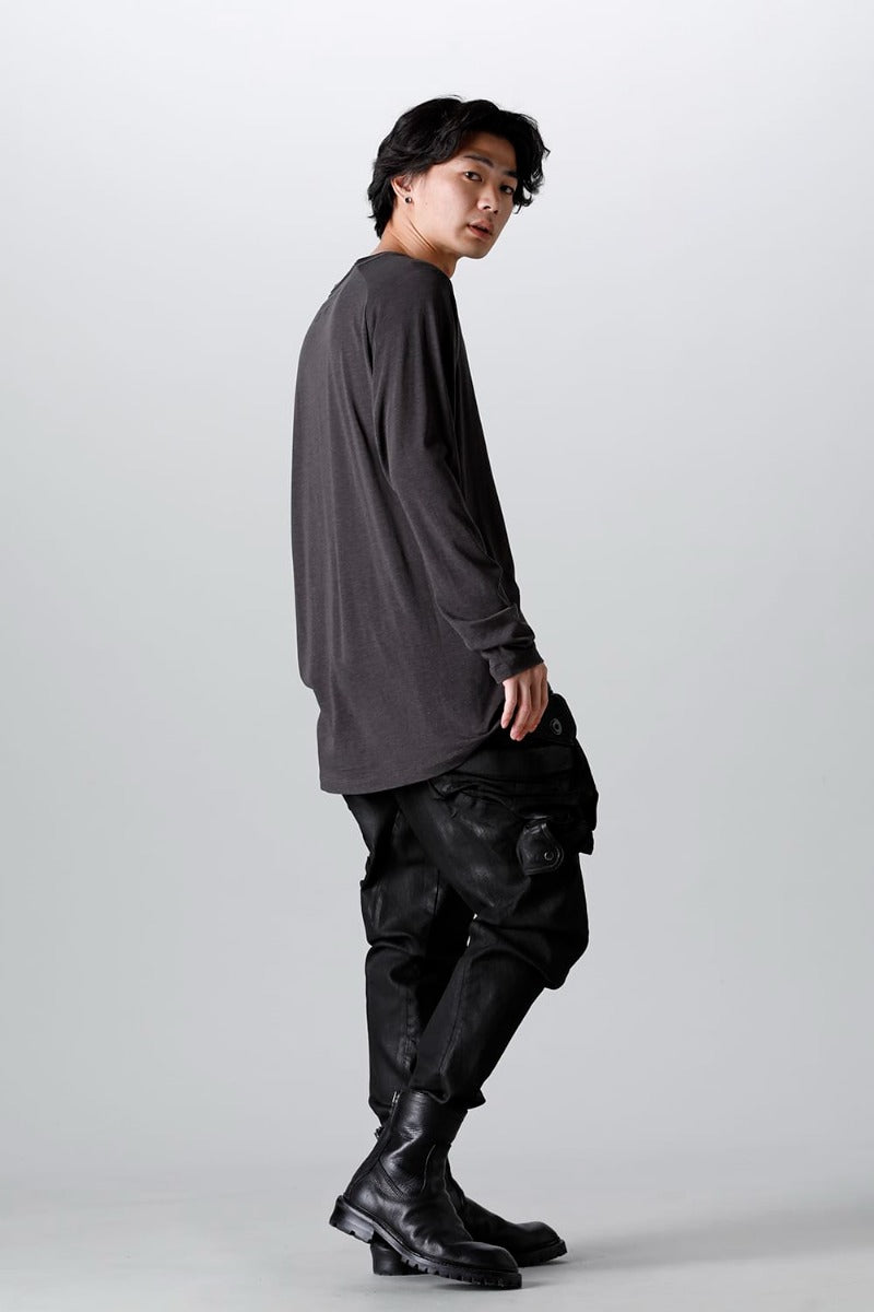 ロングスリーブ カットソー ダーク グレー