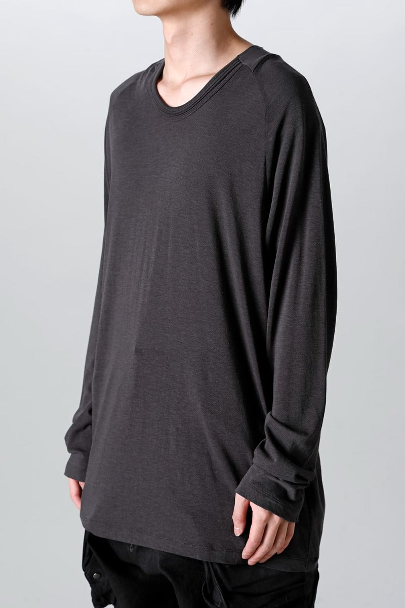 ロングスリーブ カットソー ダーク グレー