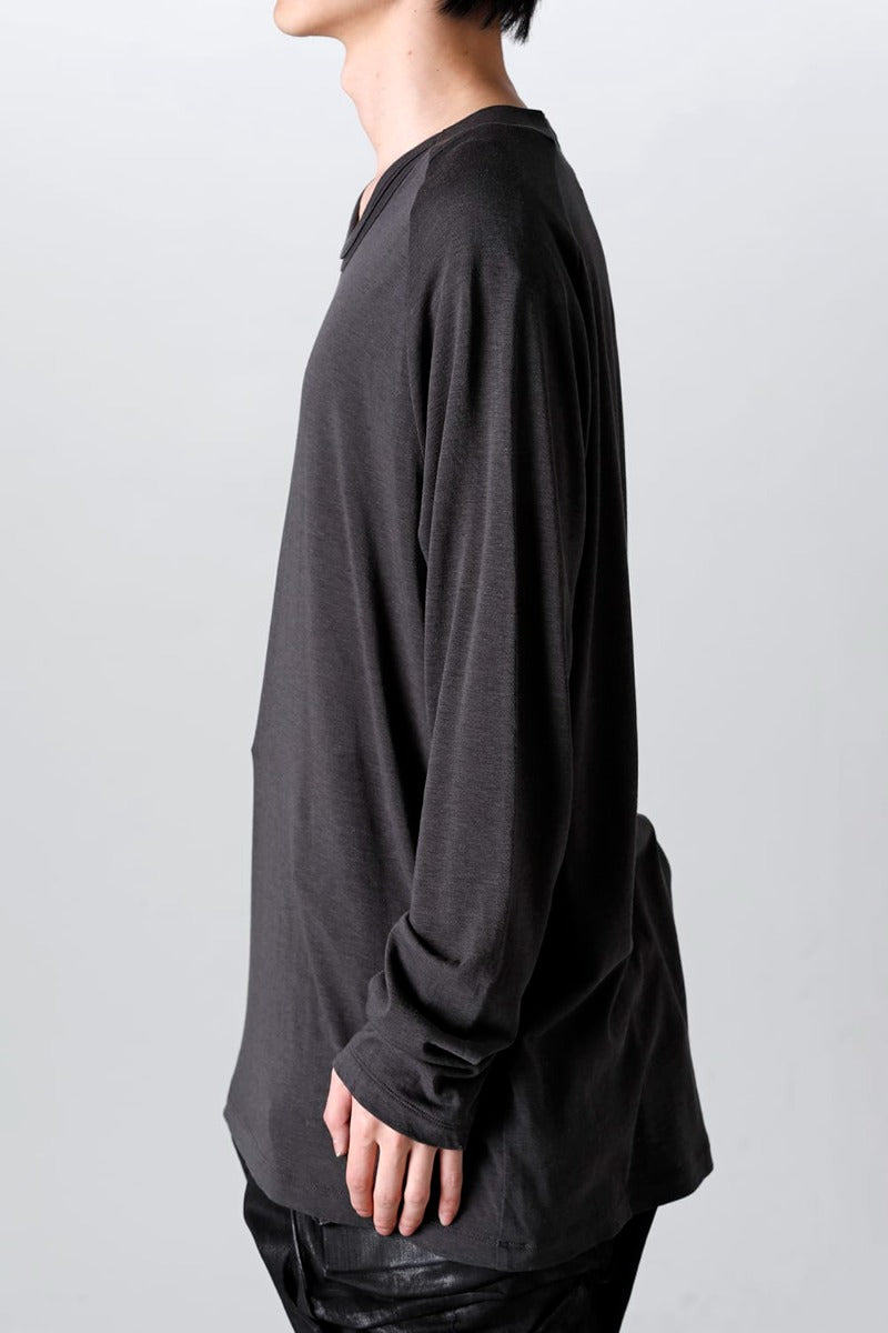 ロングスリーブ カットソー ダーク グレー