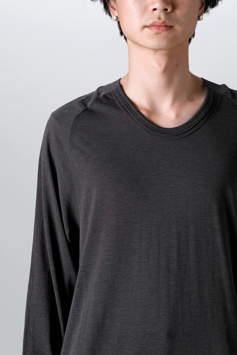 ロングスリーブ カットソー ダーク グレー