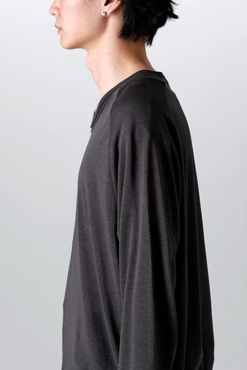 ロングスリーブ カットソー ダーク グレー