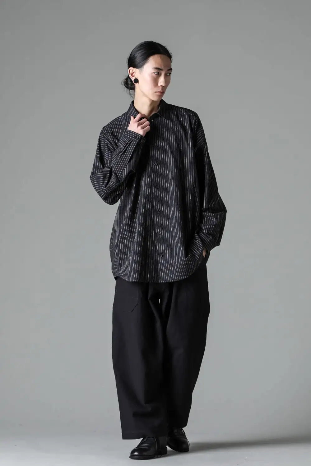 TROUSERS#80 Coarse Dense Twill Black