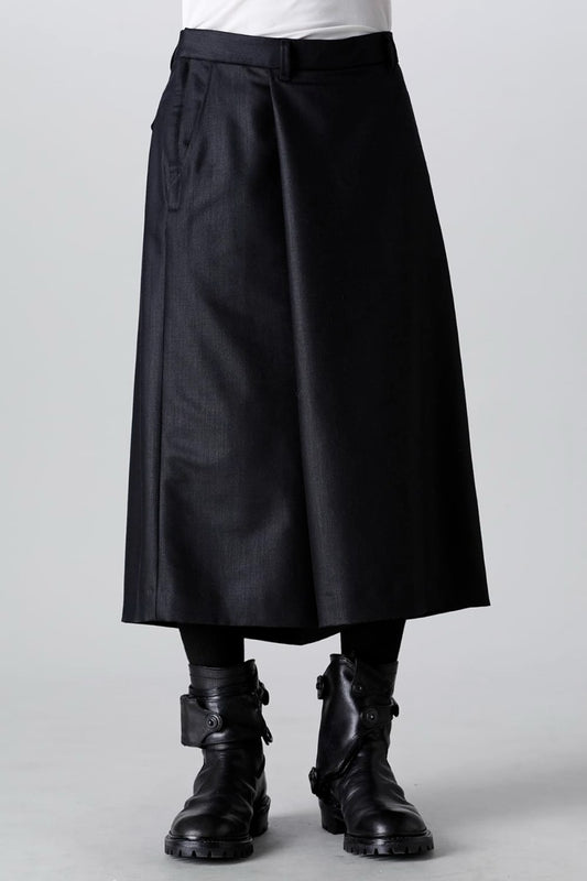 Wool/Nylon Serge Wide Pants