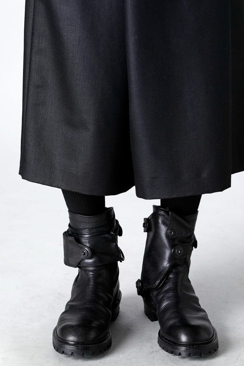 Wool/Nylon Serge Wide Pants