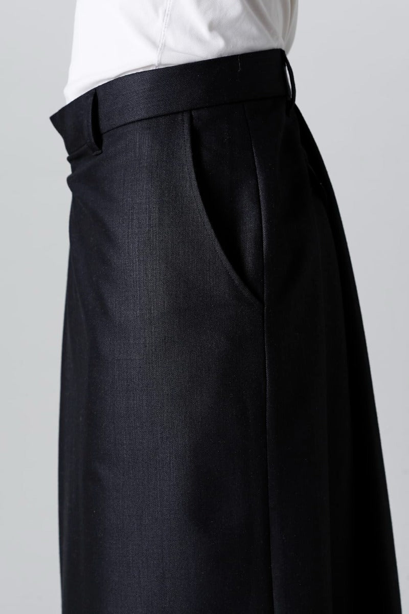 Wool/Nylon Serge Wide Pants