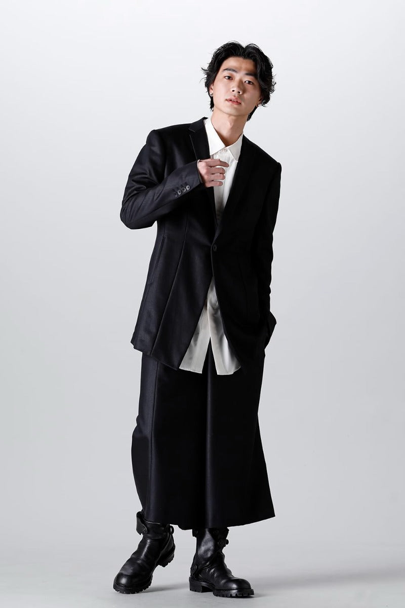 Wool/Nylon Serge Wide Pants