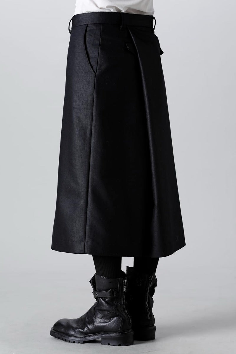 Wool/Nylon Serge Wide Pants