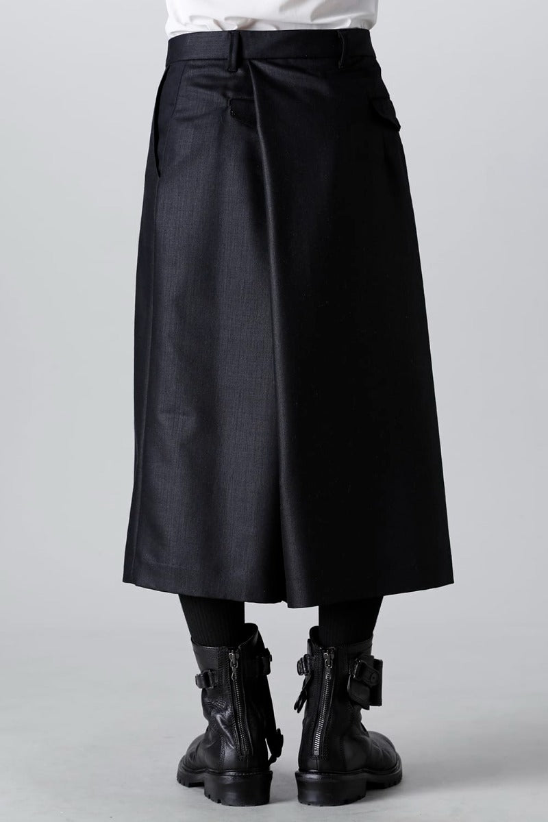 Wool/Nylon Serge Wide Pants