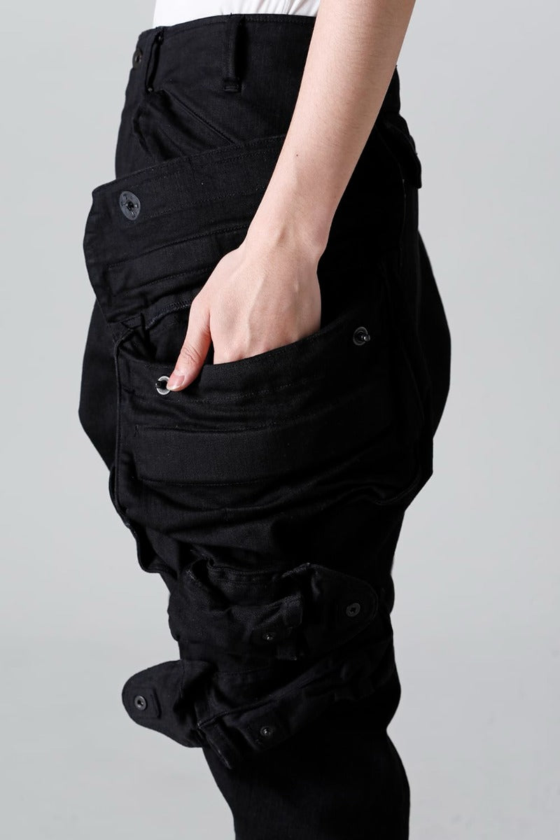 10.5oz Stretch Denim Gas Mask Cargo Pants