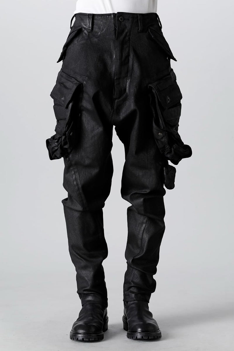 10.5oz Stretch Denim Coated Gas Mask Cargo Pants