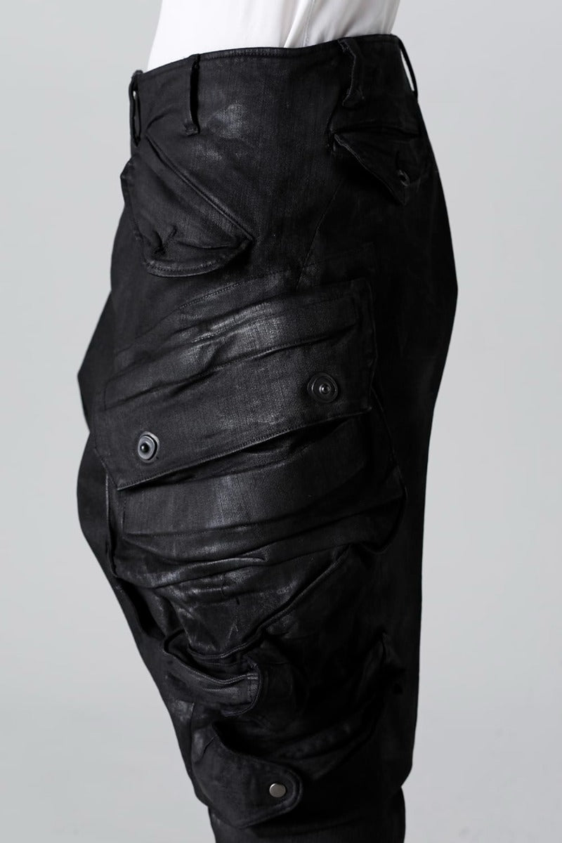 10.5oz Stretch Denim Coated Gas Mask Cargo Pants