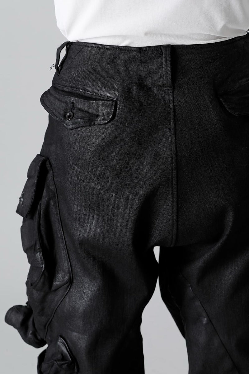 10.5oz Stretch Denim Coated Gas Mask Cargo Pants