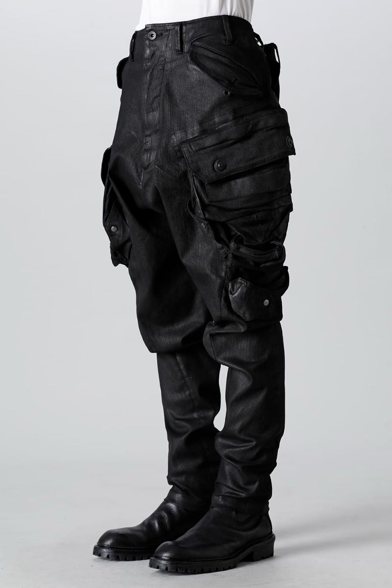 10.5oz Stretch Denim Coated Gas Mask Cargo Pants