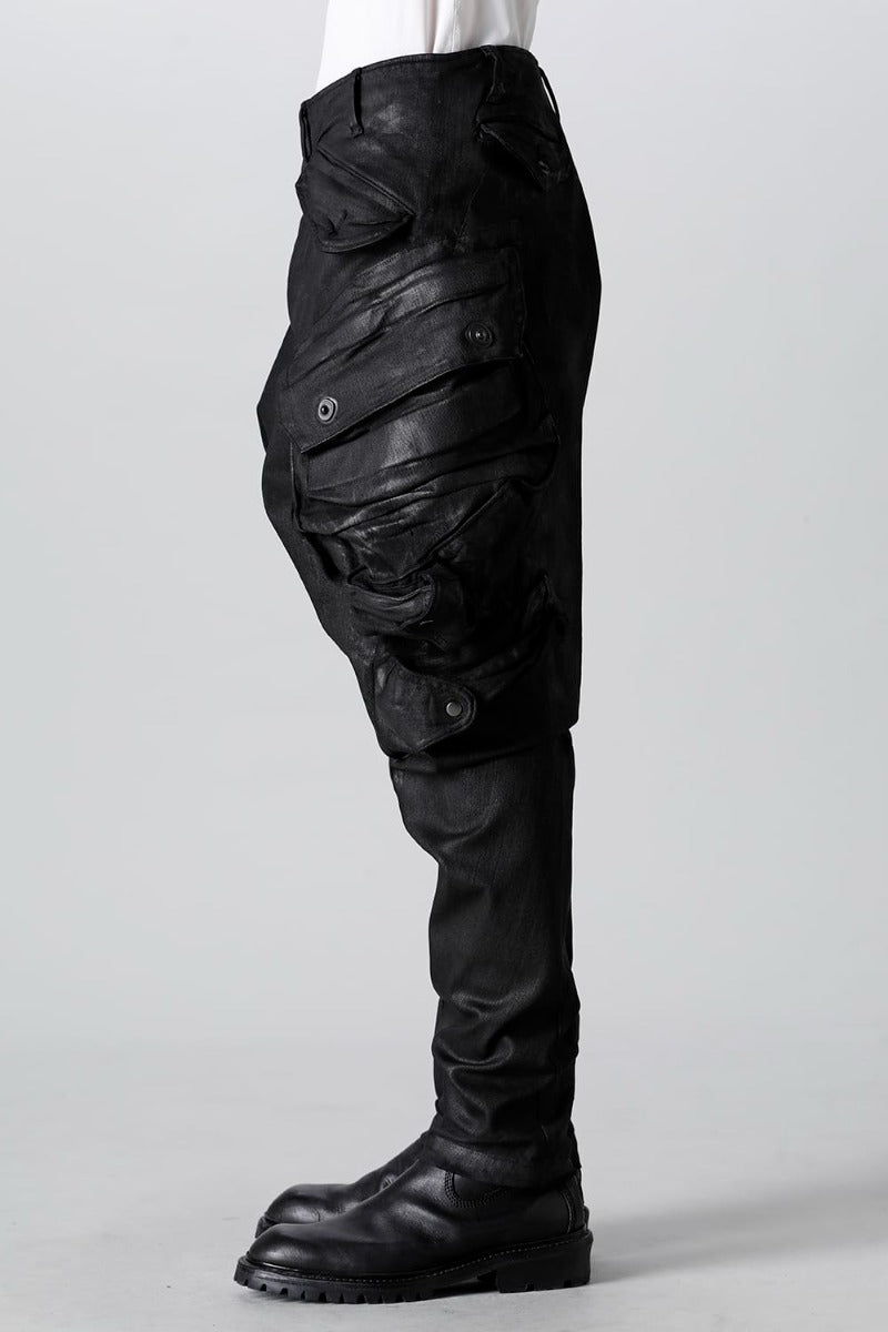 10.5oz Stretch Denim Coated Gas Mask Cargo Pants