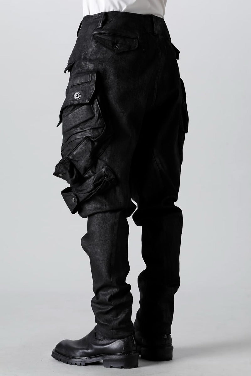 10.5oz Stretch Denim Coated Gas Mask Cargo Pants