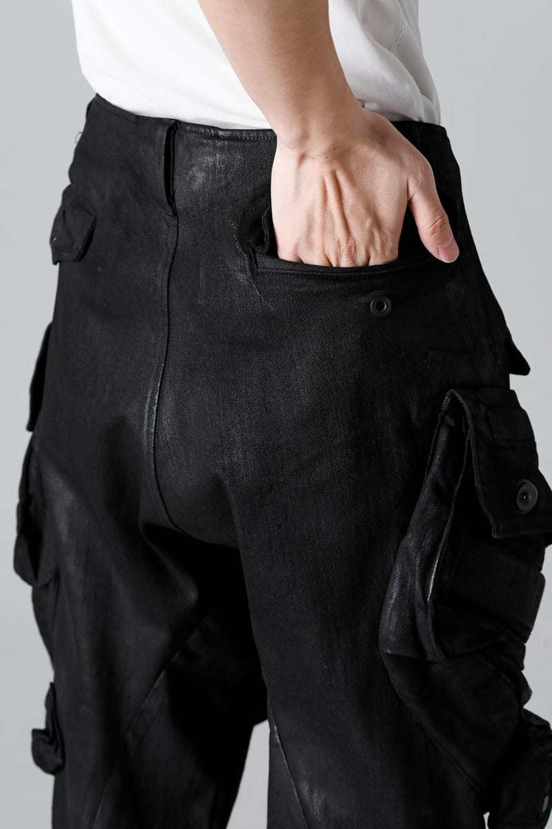 10.5oz Stretch Denim Coated Gas Mask Cargo Pants