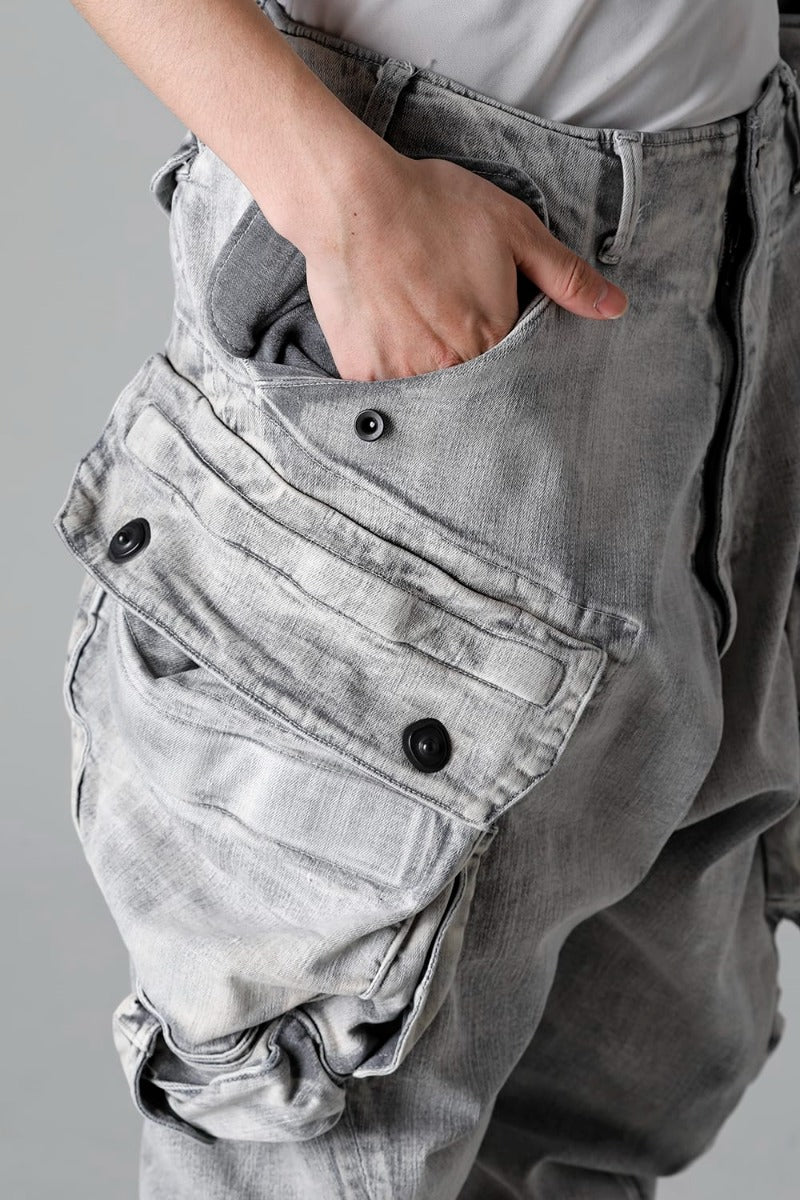 10.5oz Stretch Denim Gas Mask Cargo Pants