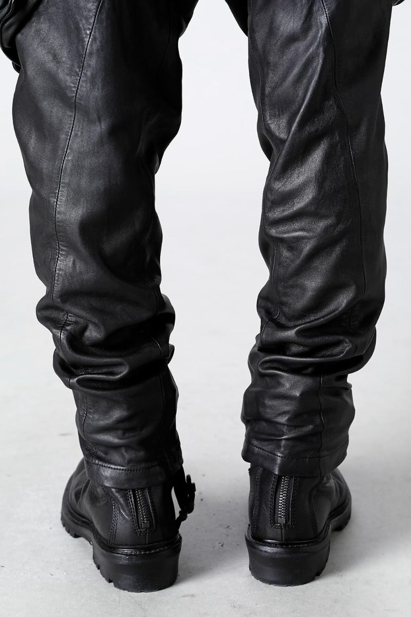 Lamb Leather Gas Mask Cargo Pants